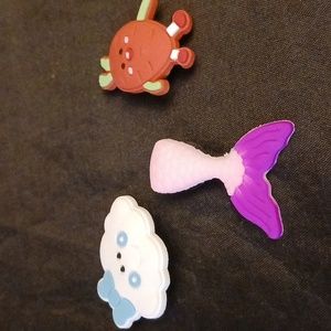 Cloud/mermaid tail/surprised carrot croc accessory